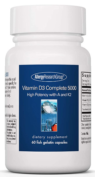 ALLERGY RESEARCH GROUP - VITAMINE D3 COMPLETE   COMPOSANT  POUR  ELIMINER L’OXYDE DE GRAPHENE