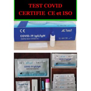 TEST COVID  CERTIFIE CE et ISO