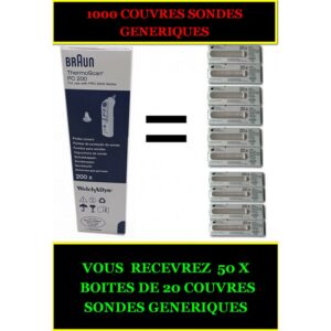 COUVRES SONDES GENERIQUES (1000) POUR THERMOMETRE BRAUN